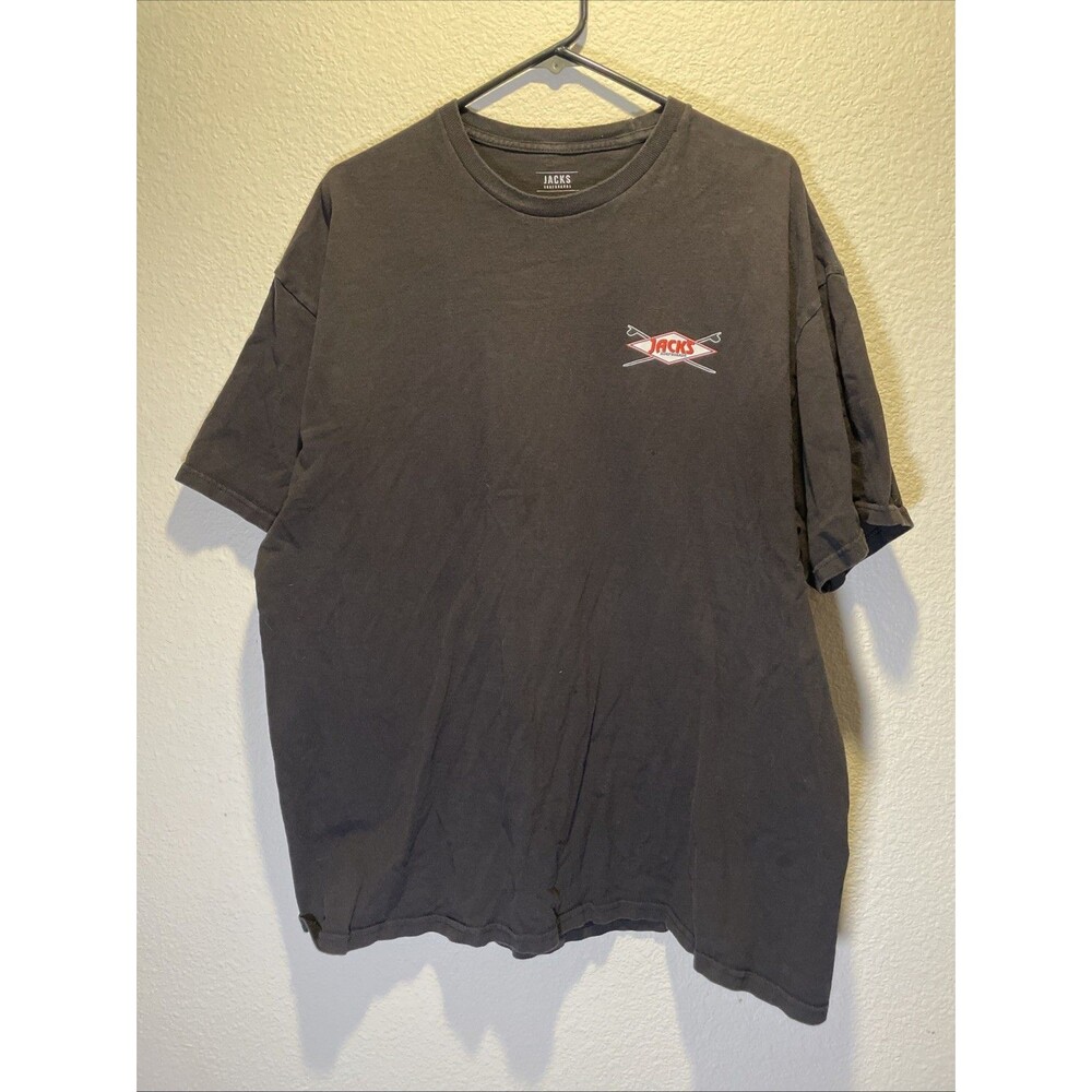 Jack's Surfboards Floral Graphic Shirt Size XXL Black Surfer Skater Style